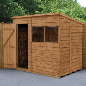 Forest Garden 7 x 5 ft Pent Overlap Dip Treated Shed