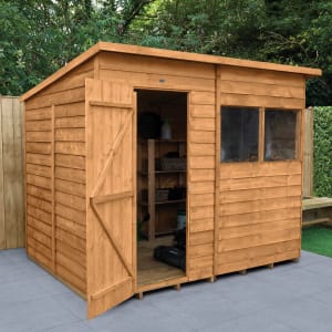 Forest Garden 8 x 6 ft Pent Overlap Dip Treated Shed
