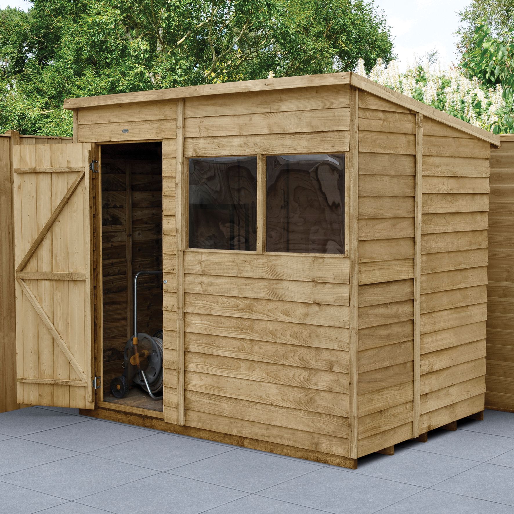 Forest Garden 7 x 5 ft Pent Overlap Pressure Treated Potting Shed