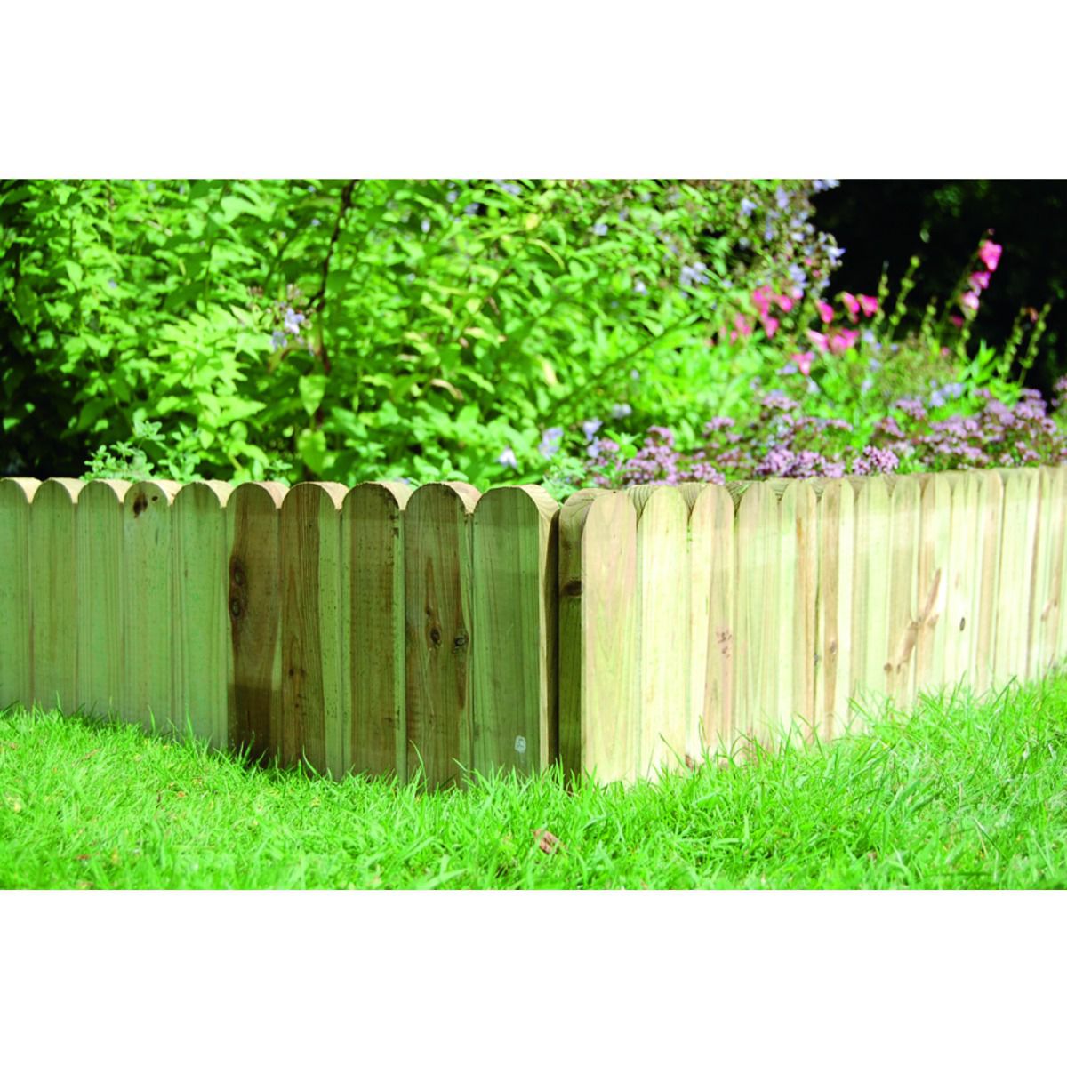 Image of Forest Garden Dome Top Timber Border Edging - 230 X 1000 Mm