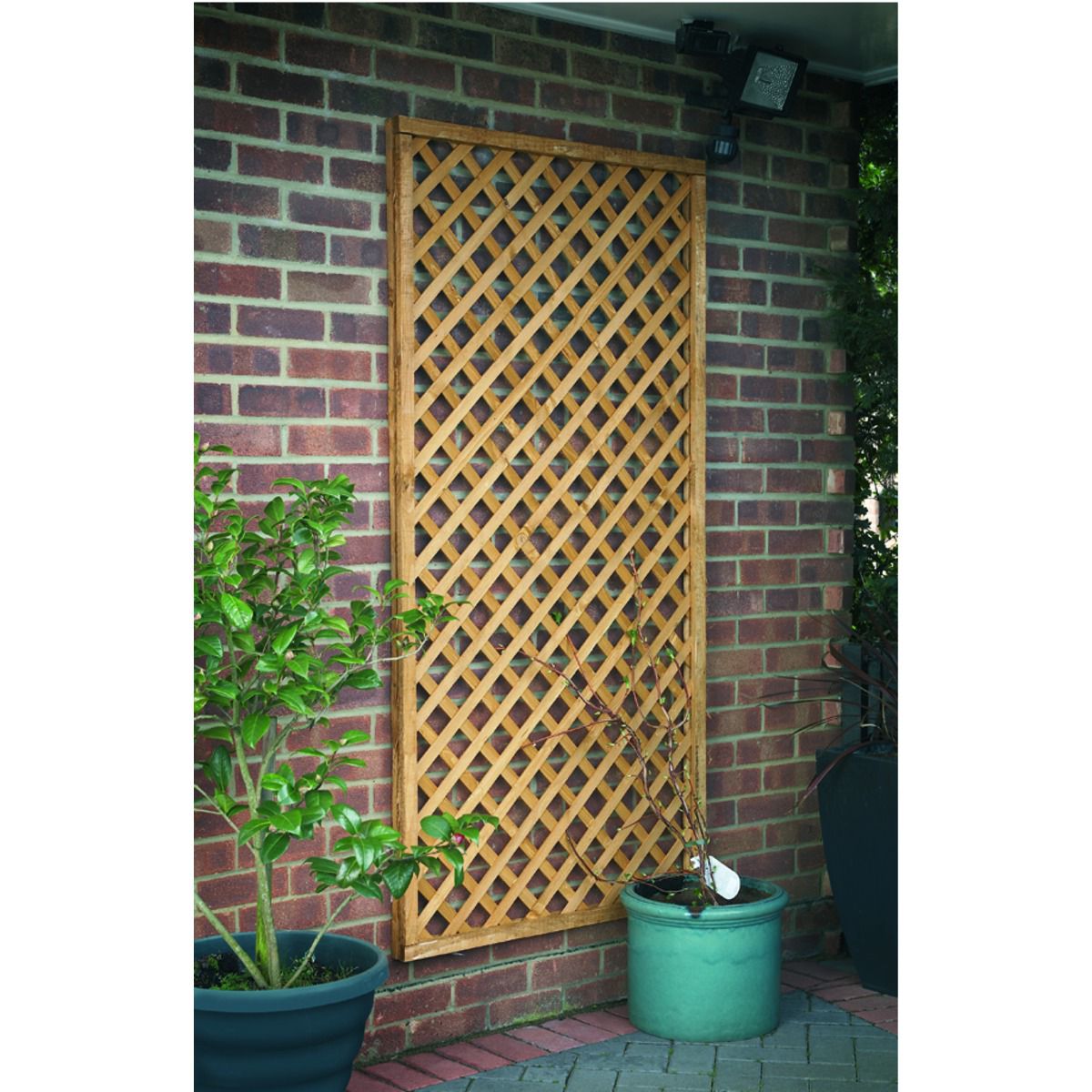 Image of Forest Garden Fence Top Trellis Diamond Lattice - 1830 x 900mm