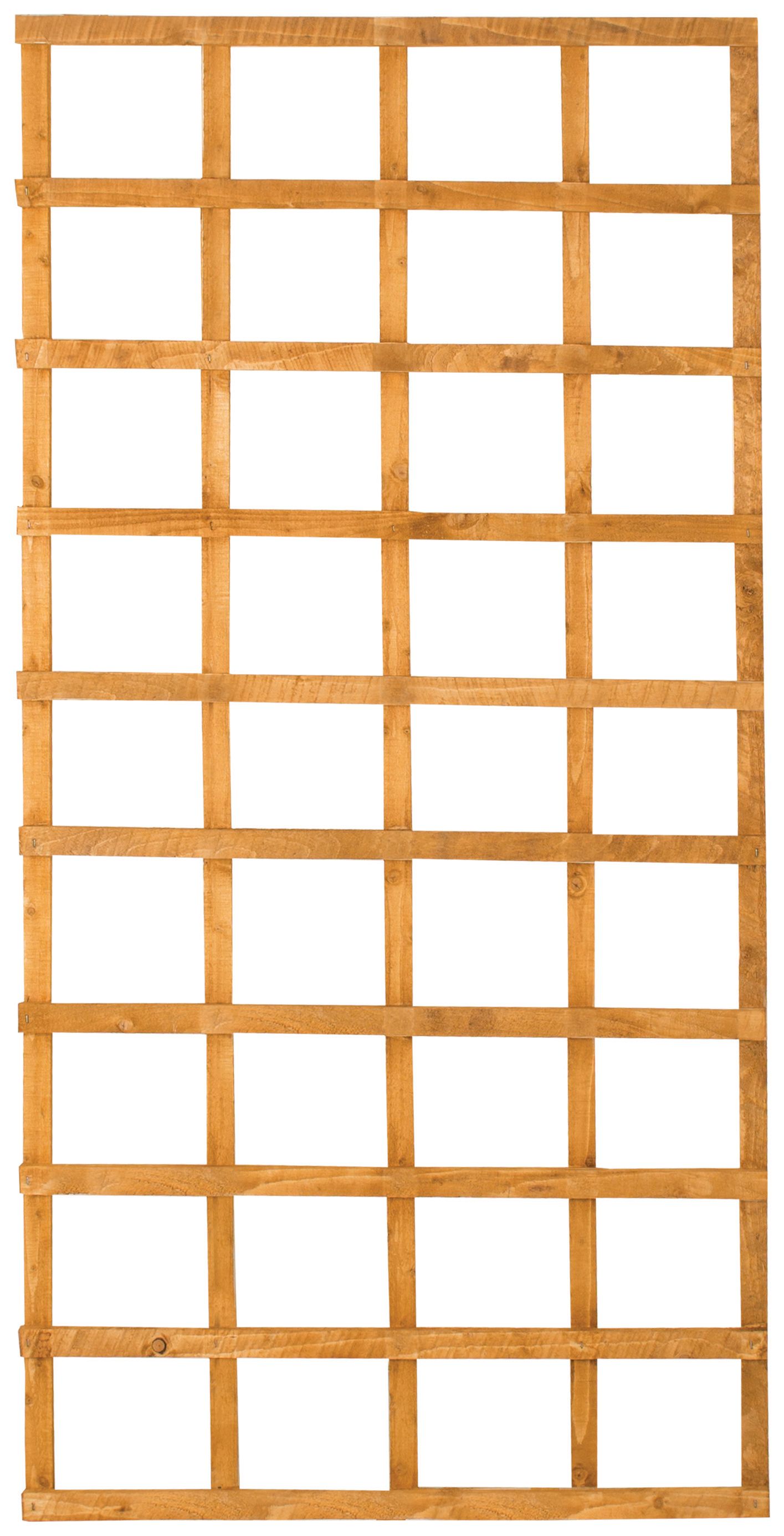 Image of Forest Garden Fence Top Trellis Square Lattice - 1830 x 900mm