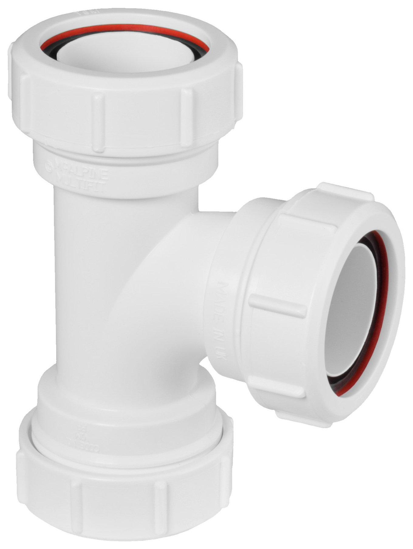 McAlpine V1M White Multifit Swept Tee - 38mm