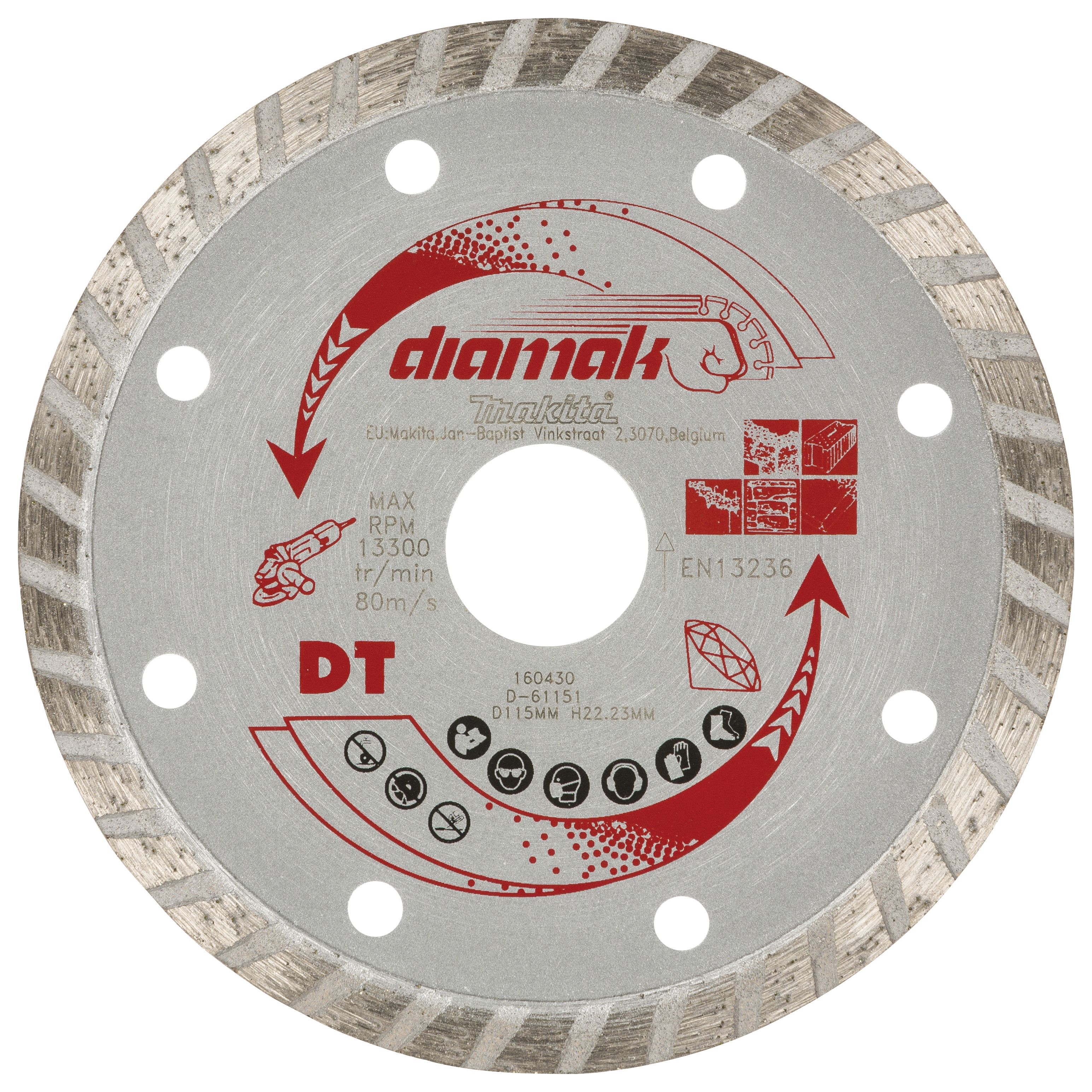 Image of Makita D-61151 Diamak Turbo Rim Blade - 115mm