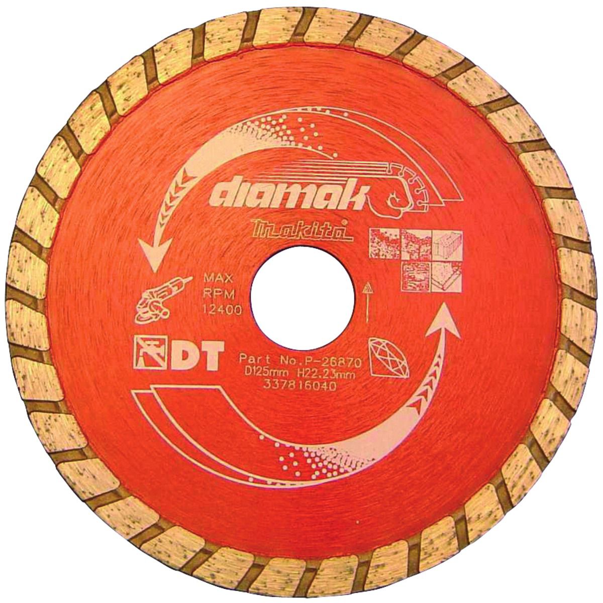 Image of Makita D-61173 Diamak Turbo Rim Blade - 230mm
