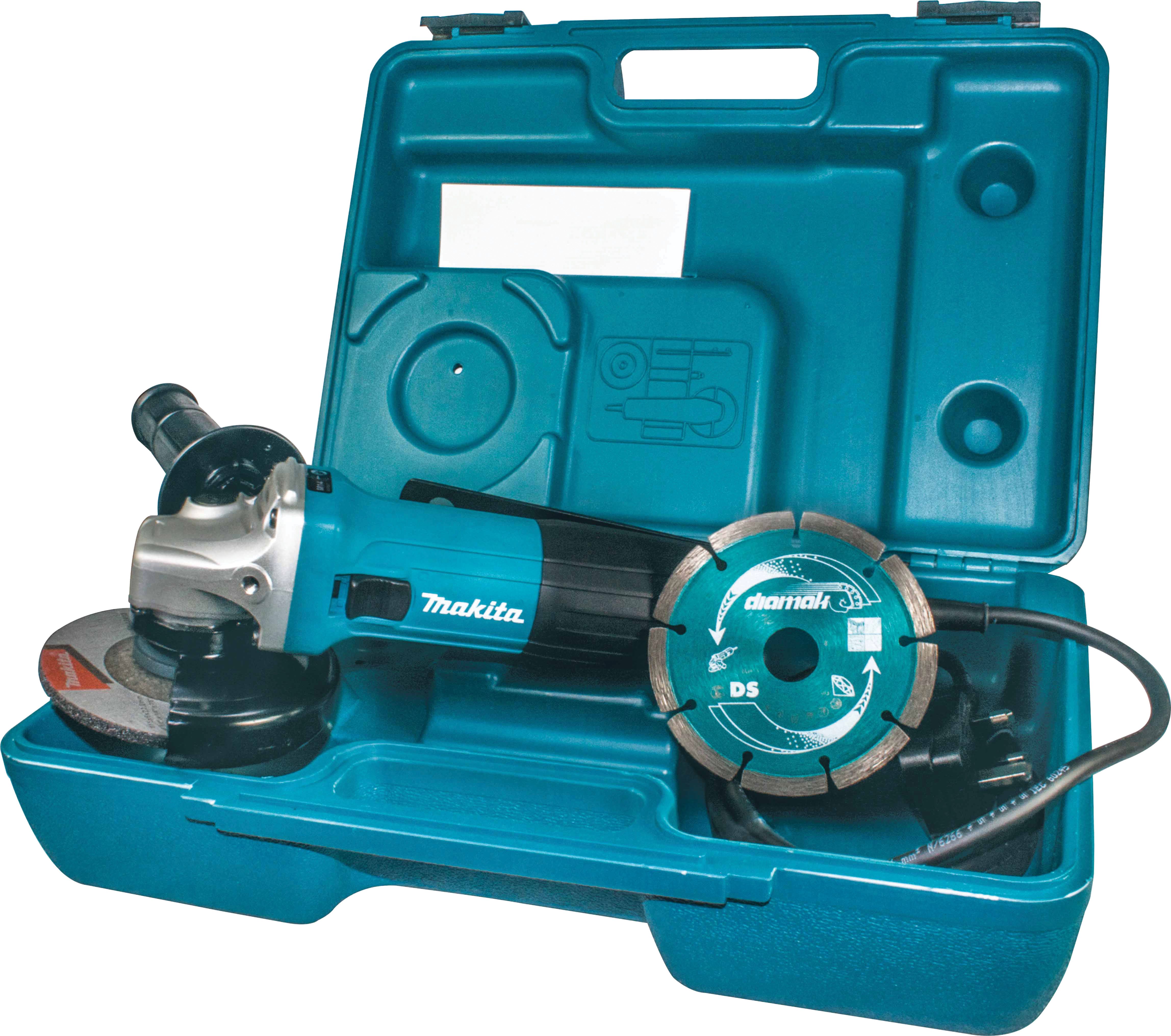 Makita GA4530RKD/2 Corded Angle Grinder 115mm - 750W