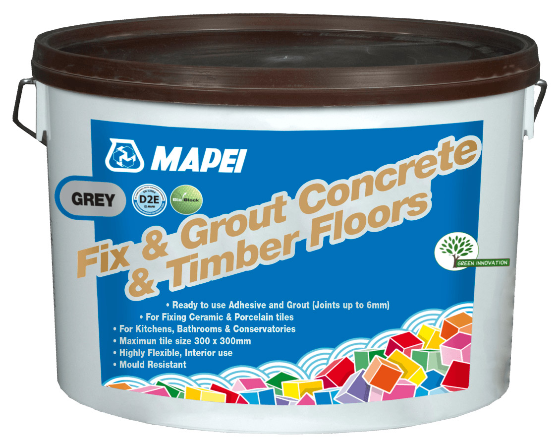 Image of Mapei Fix & Grout Ceramic & Porcelain Tile Adhesive for Concrete & Wooden Floors 15kg