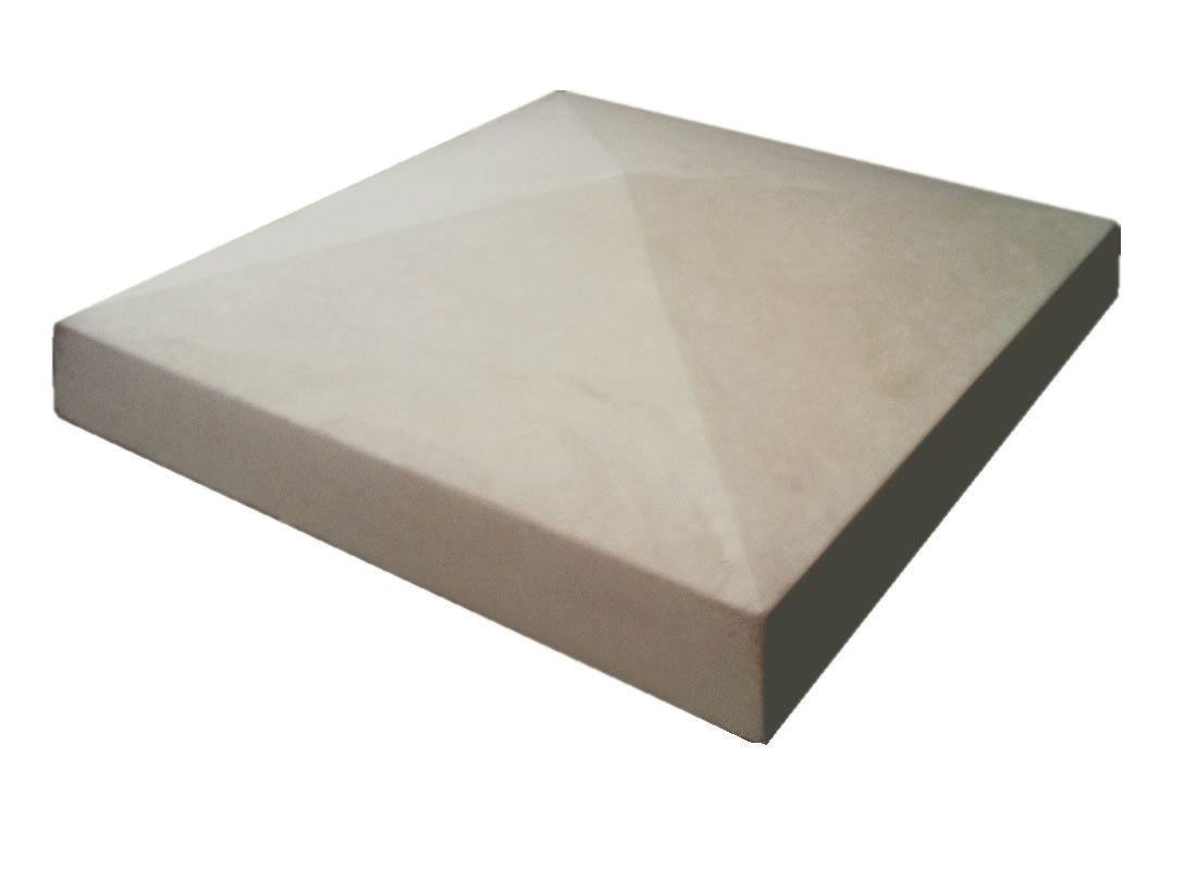 Image of Marshalls Cast Smooth Pillar Cap Stone - Grey 280 x 280 x 50mm