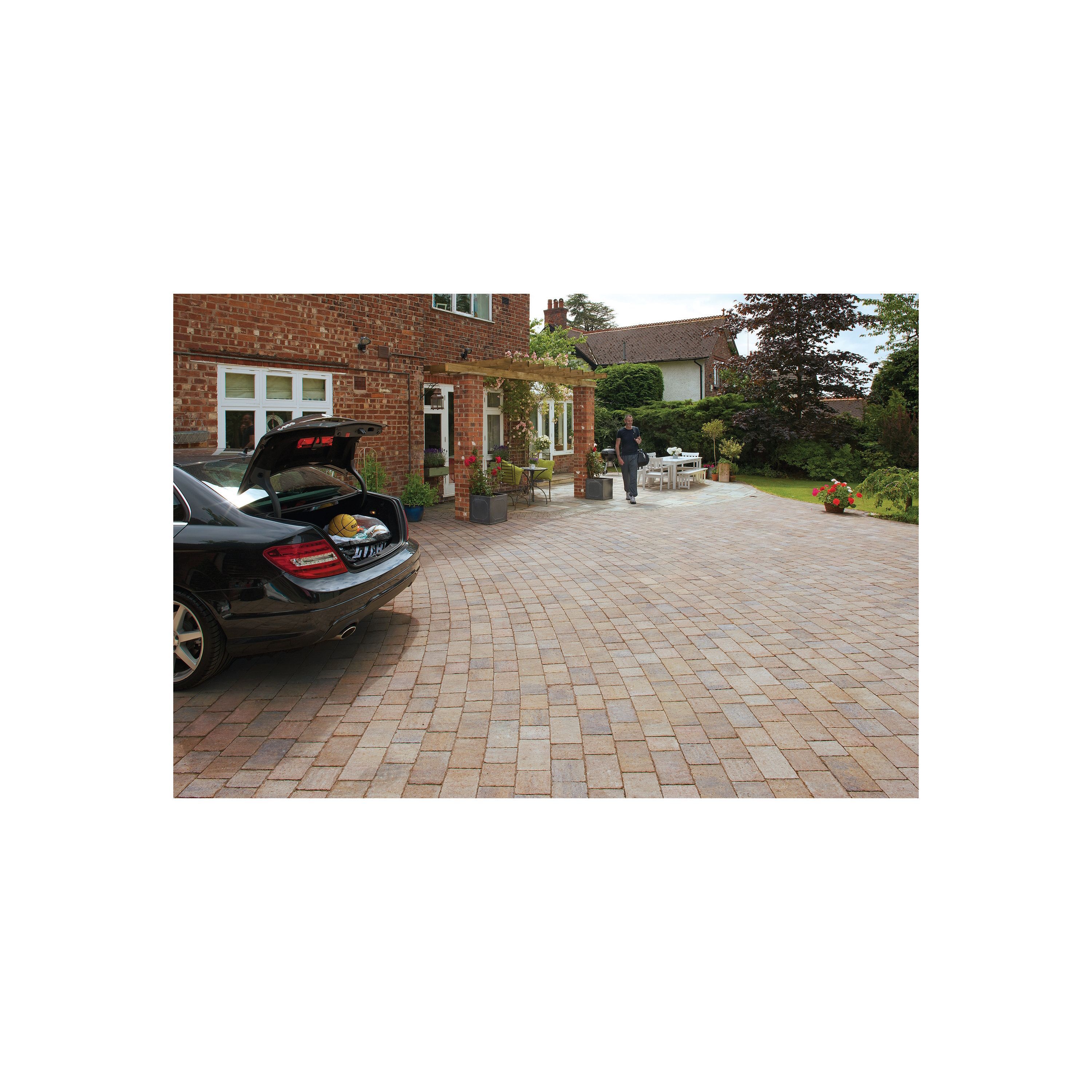 Marshalls Tegula Driveway Block Paving Pack Mixed Size - Harvest 9.73 m2