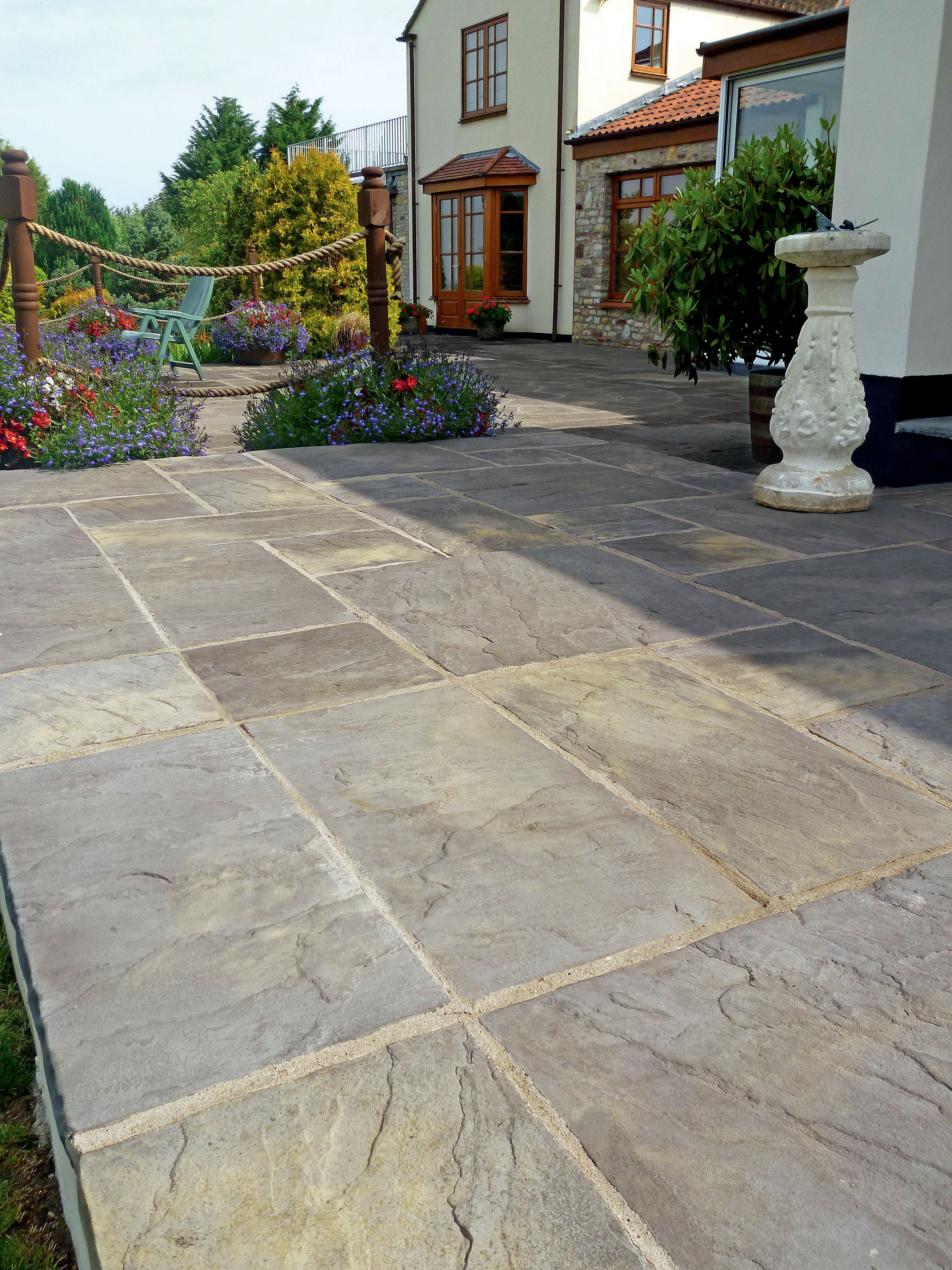 Image of Marshalls Heritage Riven Old Yorkstone Paving Slab 450 x 600 x 38 mm - 5.94m2 pack