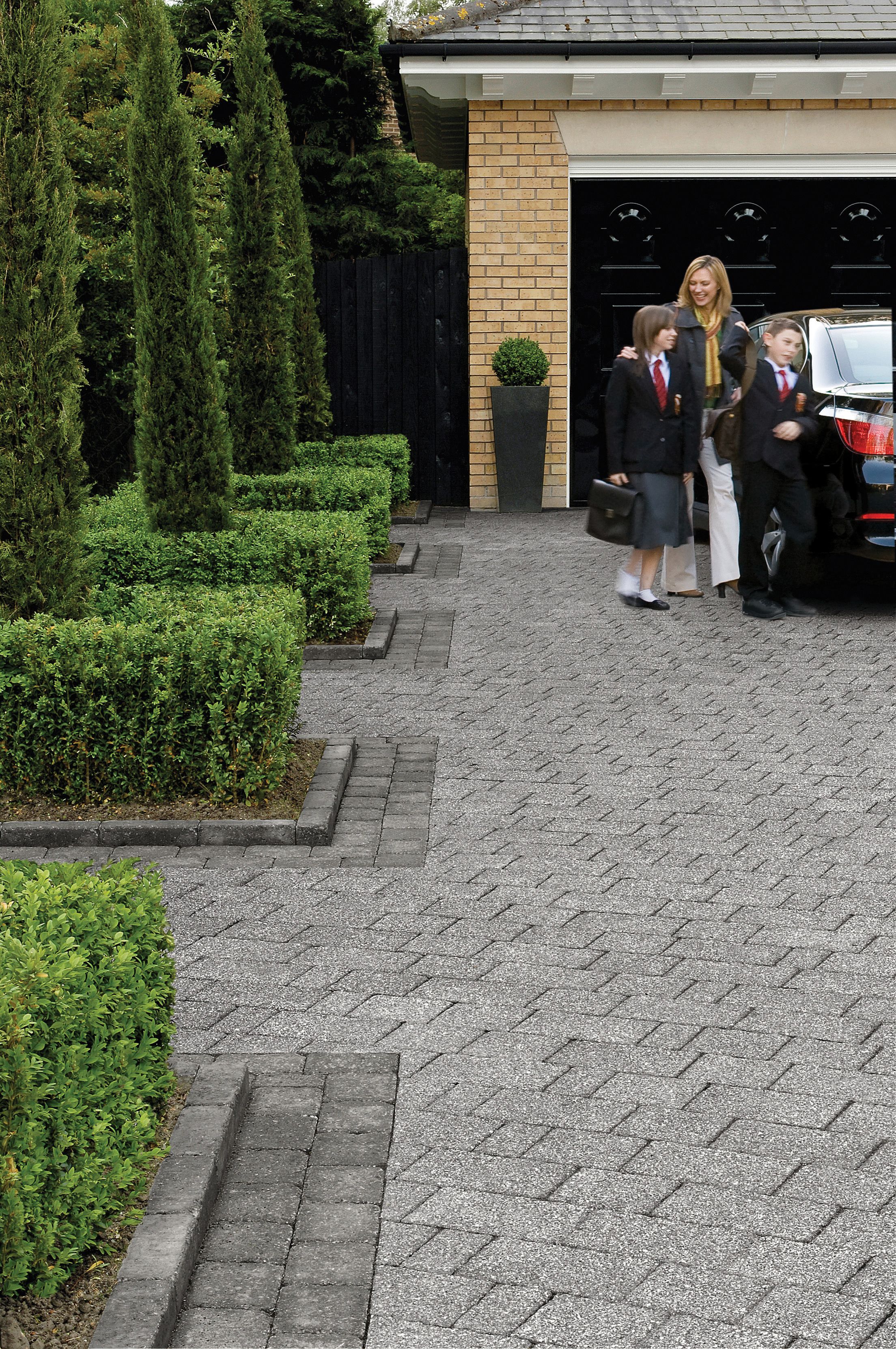 Marshalls Drivesett Textured Pennant Grey Kerb Stone - 120 x 240 x 80mm - Pack of 192