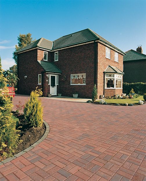 Image of Marshalls Driveway Block Paving - Brindle 200 x 100 x 50mm