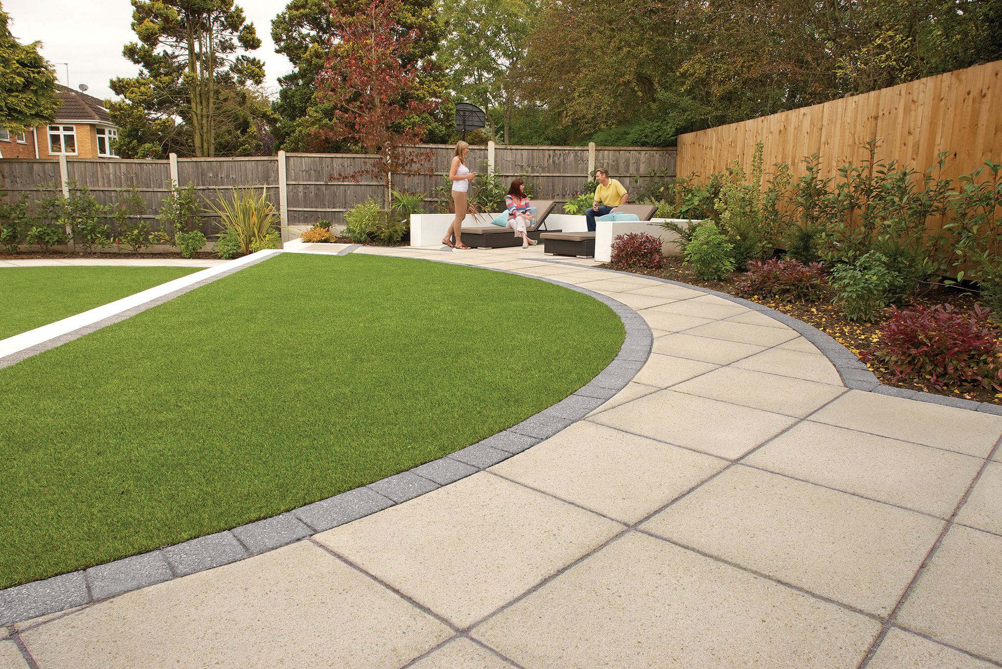 Marshalls Saxon Textured Natural Paving Slab 300 x 600 x 35 mm - 5.4m2 pack