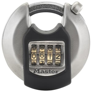Master Lock Excell M40EURDNUM 4 Digit Resettable Discus Stainless Steel Padlock - 70mm