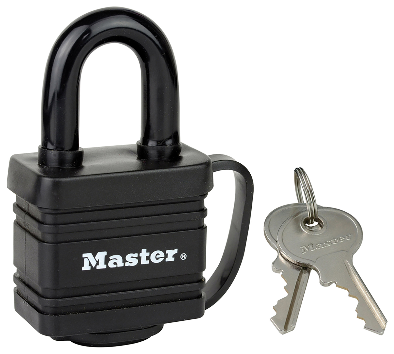 Image of Master Lock Black Weather Tough Laminated Steel Padlock - 40mm