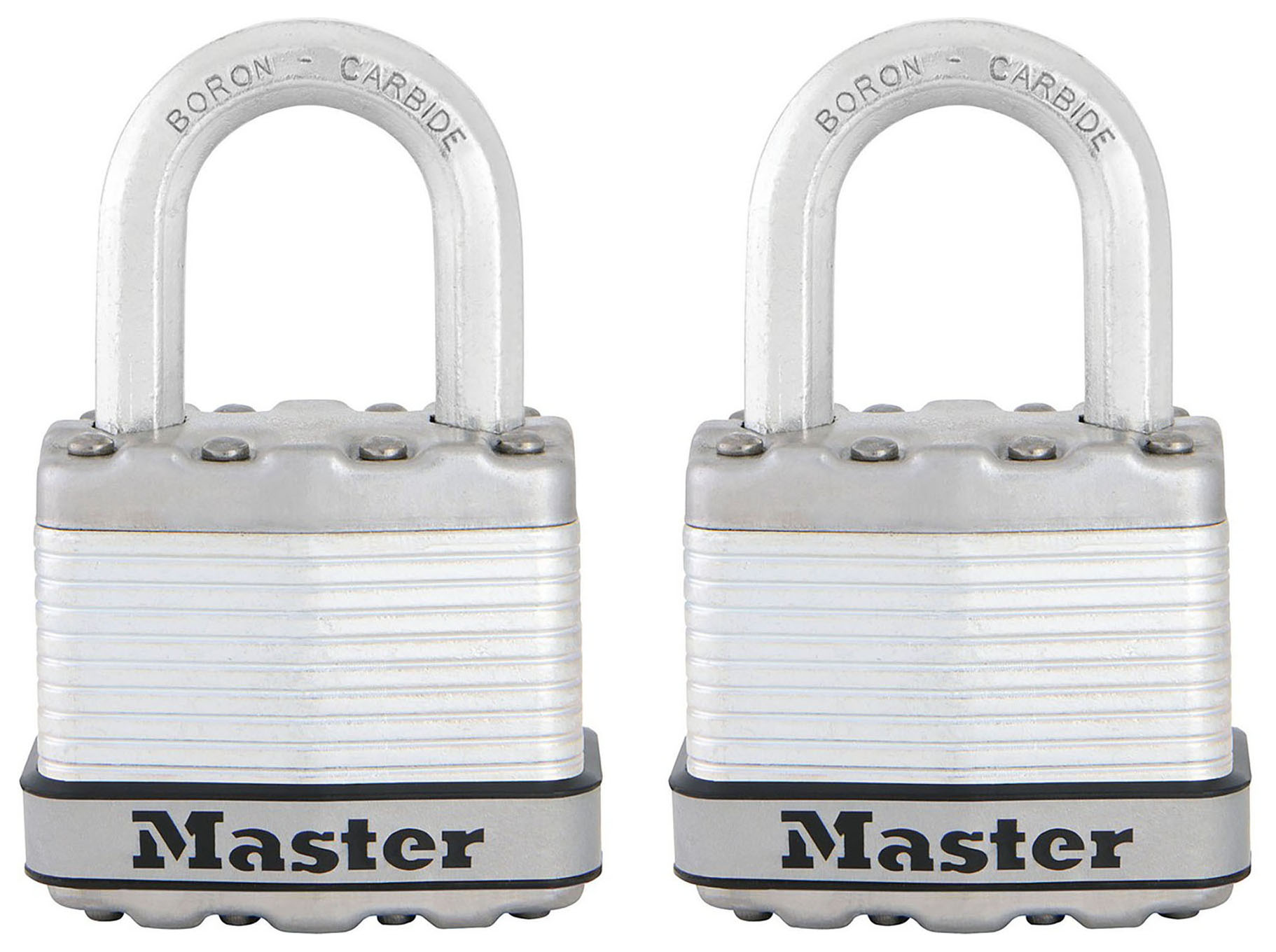 Image of Master Lock Excell Laminated Steel Keyed Padlock - Pack of 2