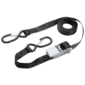 Master Lock Single Pack Ratchet Tie Down with S Hooks 5m - Colour : Black