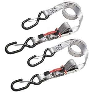Master Lock Set of 2 x 1.80m Spring Clamp Tie Downs with S Hooks