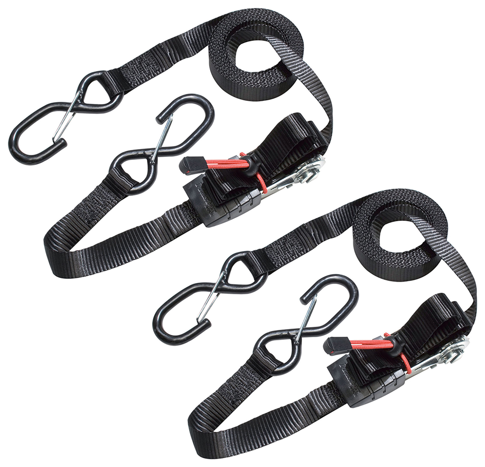 Master Lock Set of 2 x 4.25m Ratchet Tie Downs with S Hooks | Wickes.co.uk