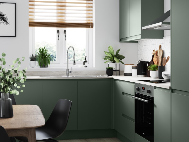 Ohio Sage Shaker Kitchen, Wickes Lifestyle Kitchens