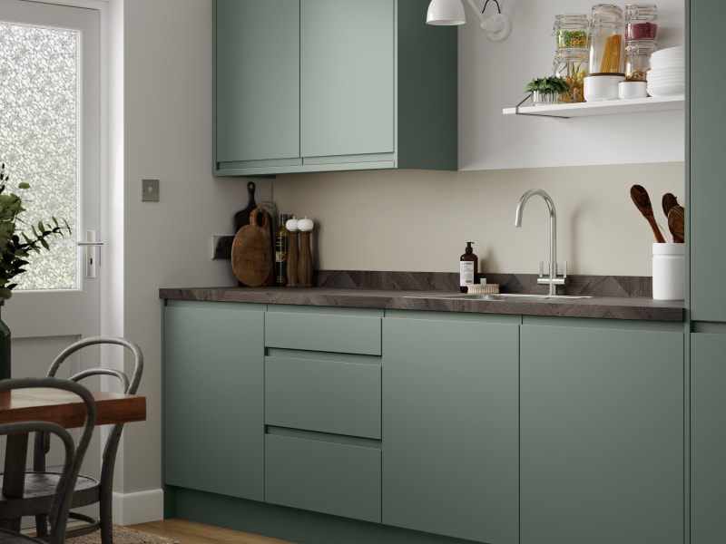 Madison Reed Green Kitchen | Wickes Lifestyle Kitchens | Wickes.co.uk