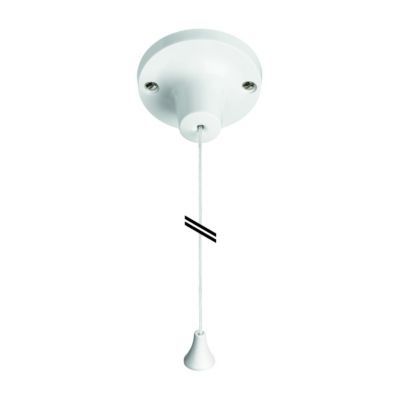 MK 16A Double Pole 1W Pull Cord Ceiling Switch - White