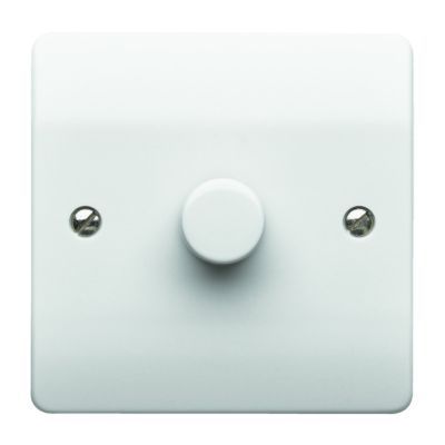 MK 250W Single Dimmer Light Switch - White