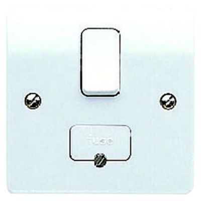 MK 13 Amp Fused Switched Connection Flex Unit - White