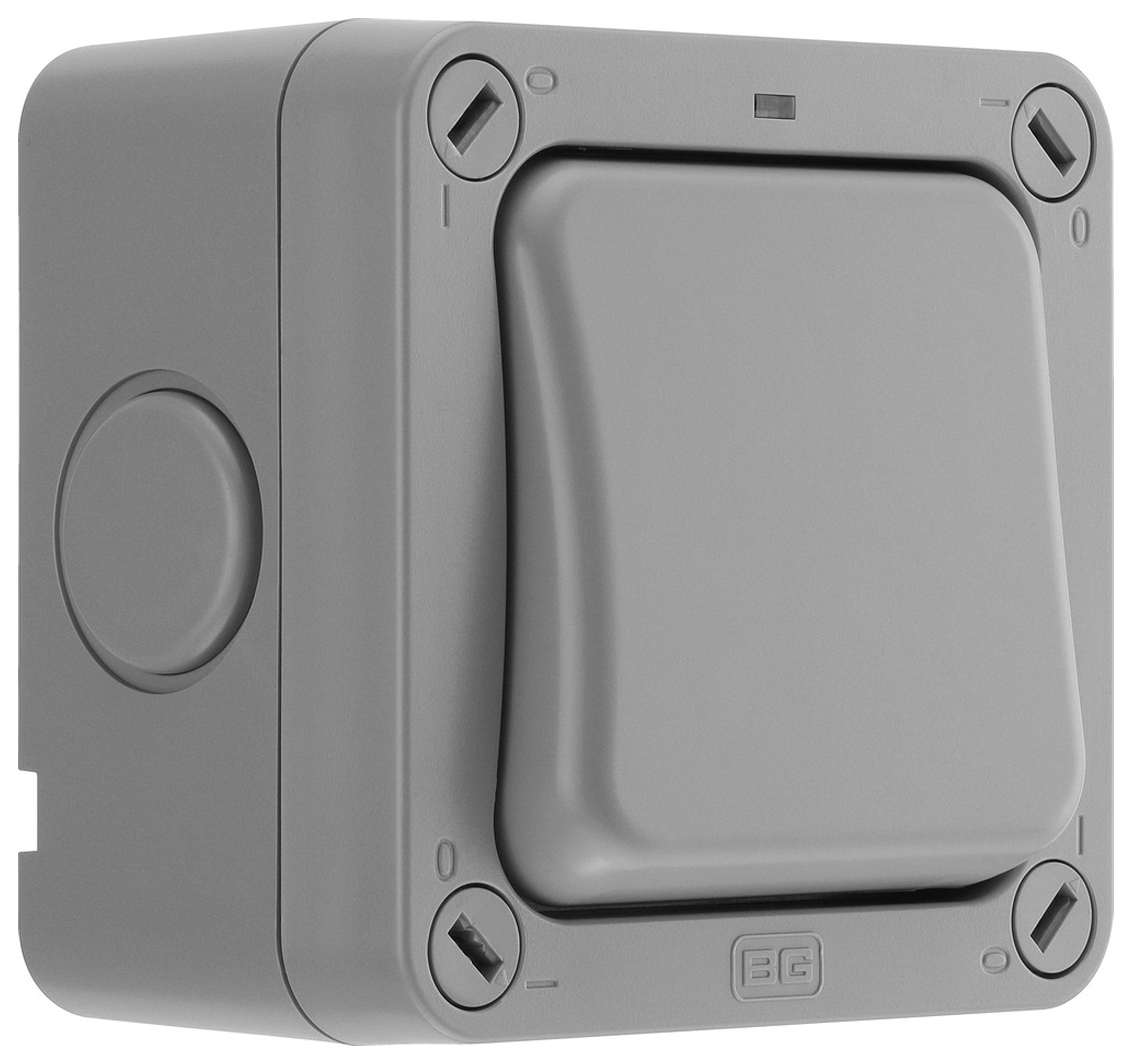 Masterplug IP66 20A Single Exterior Double Pole Switch - Grey