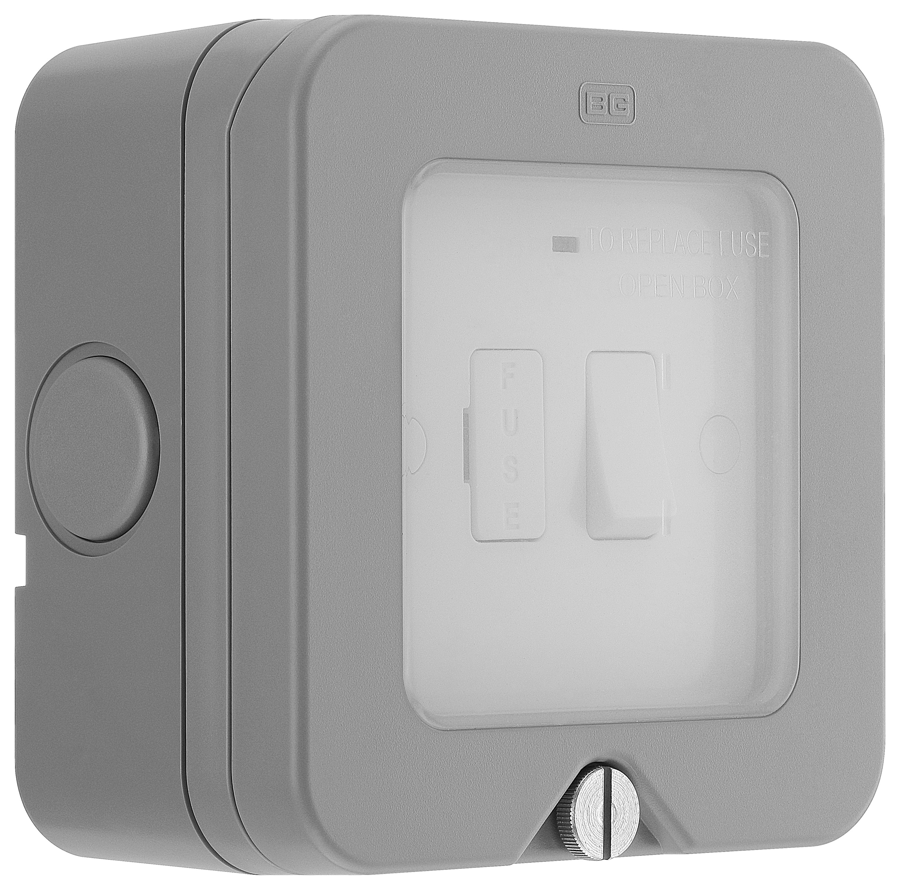 Image of Masterplug 13A Exterior Switched Fused Unit - Grey
