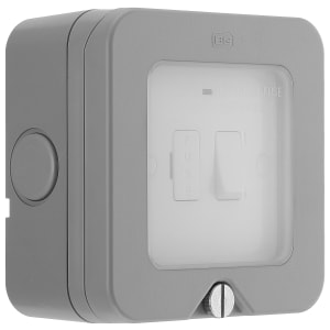 Masterplug 13A Exterior Switched Fused Unit - Grey