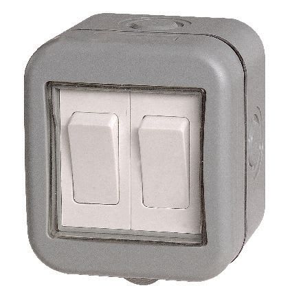 Offer Wickes Masterplug IP55 10A Twin Exterior 2 Way Switch