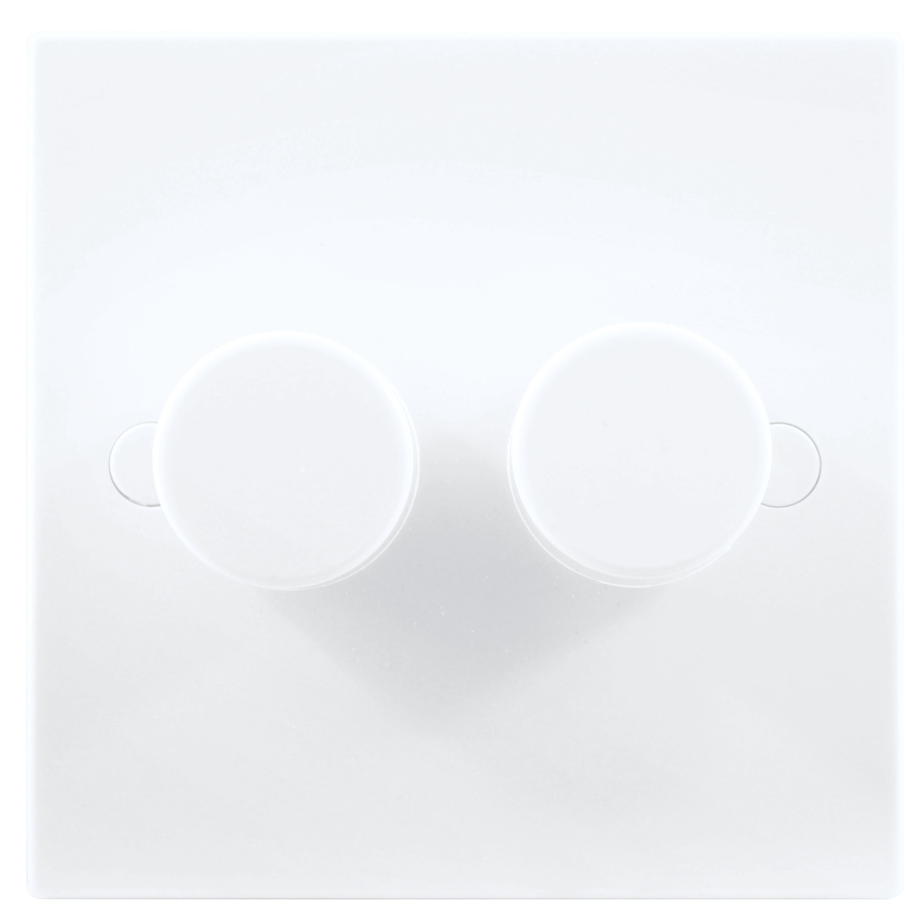 Image of BG Double Dimmer Switch 2 Gang 2 Way 400W - White