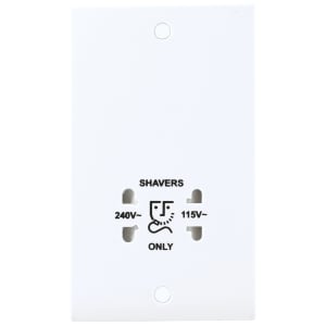 BG Dual Voltage Shaver Socket - White