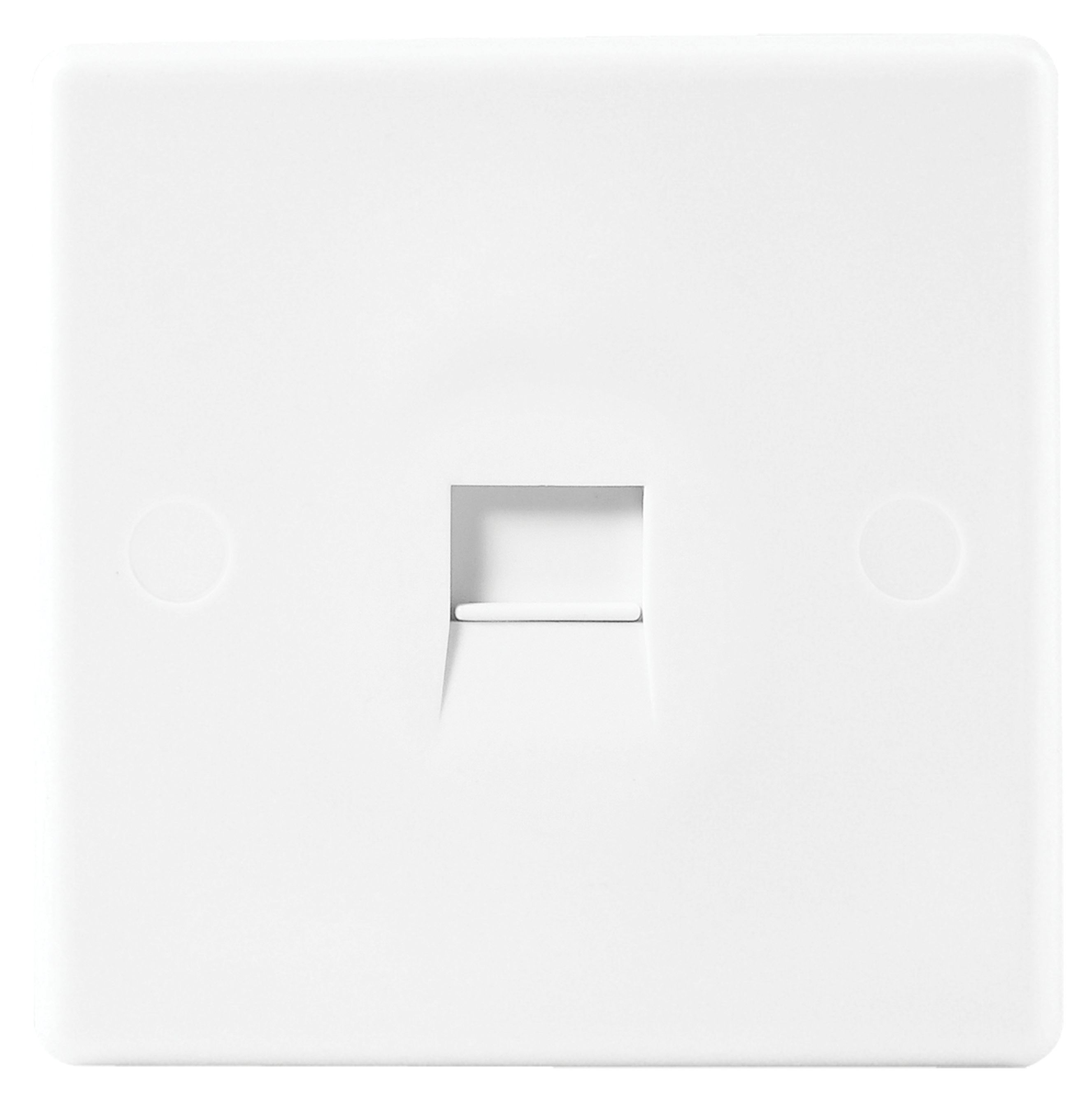 Image of Wickes Slimline Single Master Telephone Socket - White
