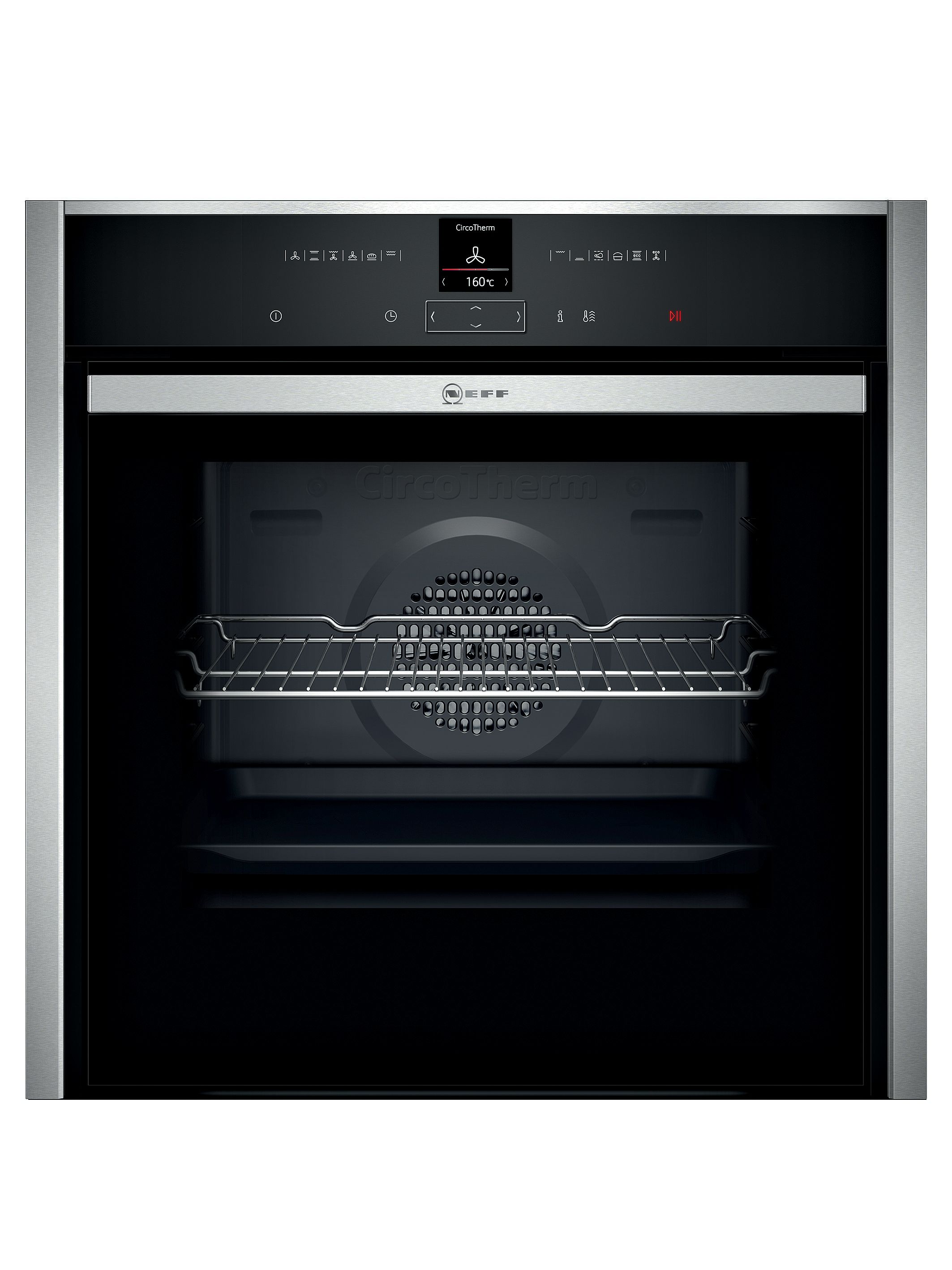 Image of NEFF B47CR32N0B N70 Slide & Hide Built-In Single Multifunction Oven - Stainless Steel