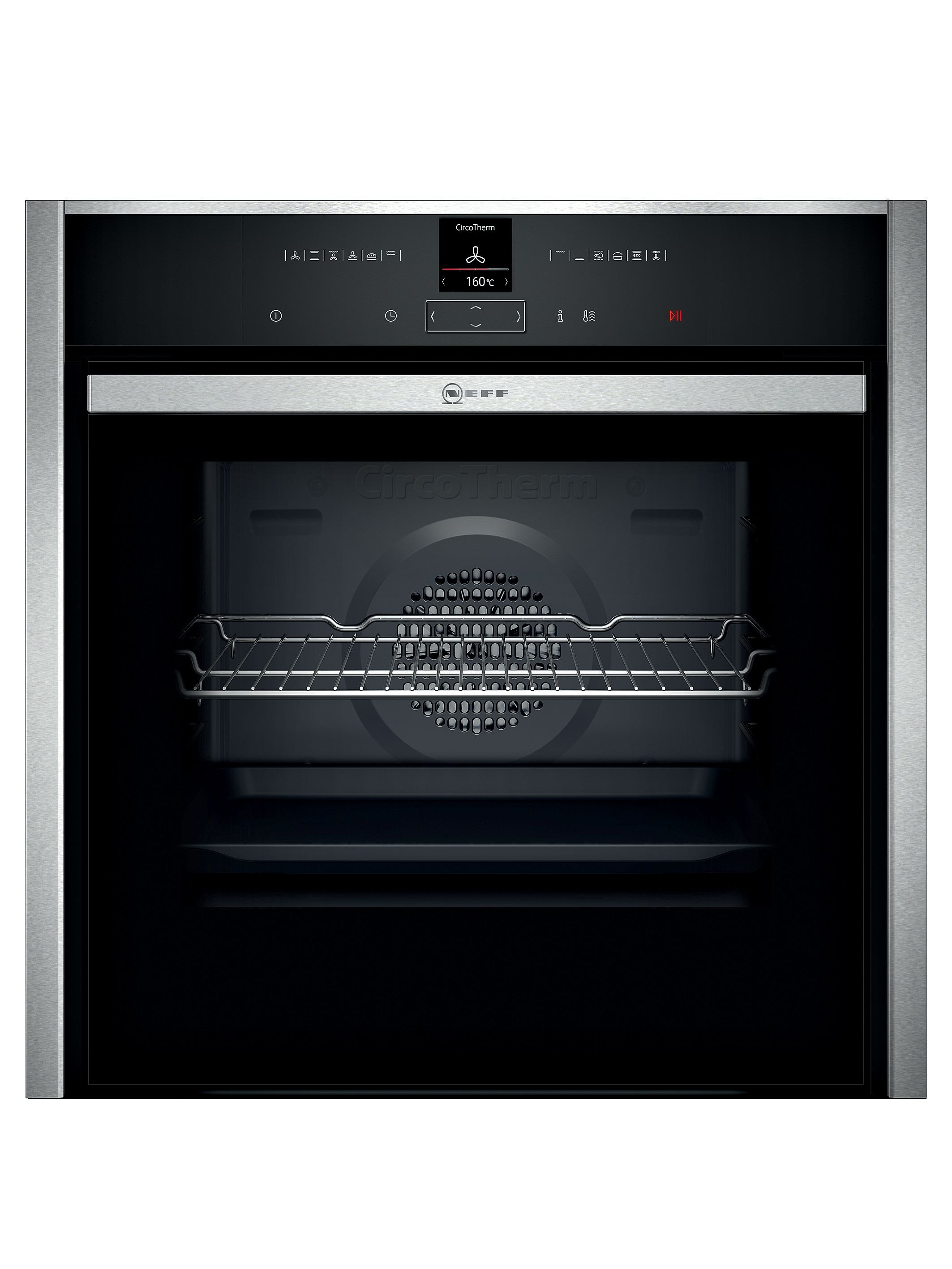 NEFF B57CR22N0B N70 Slide & Hide Multi Function Pyrolytic Single Oven - Stainless Steel
