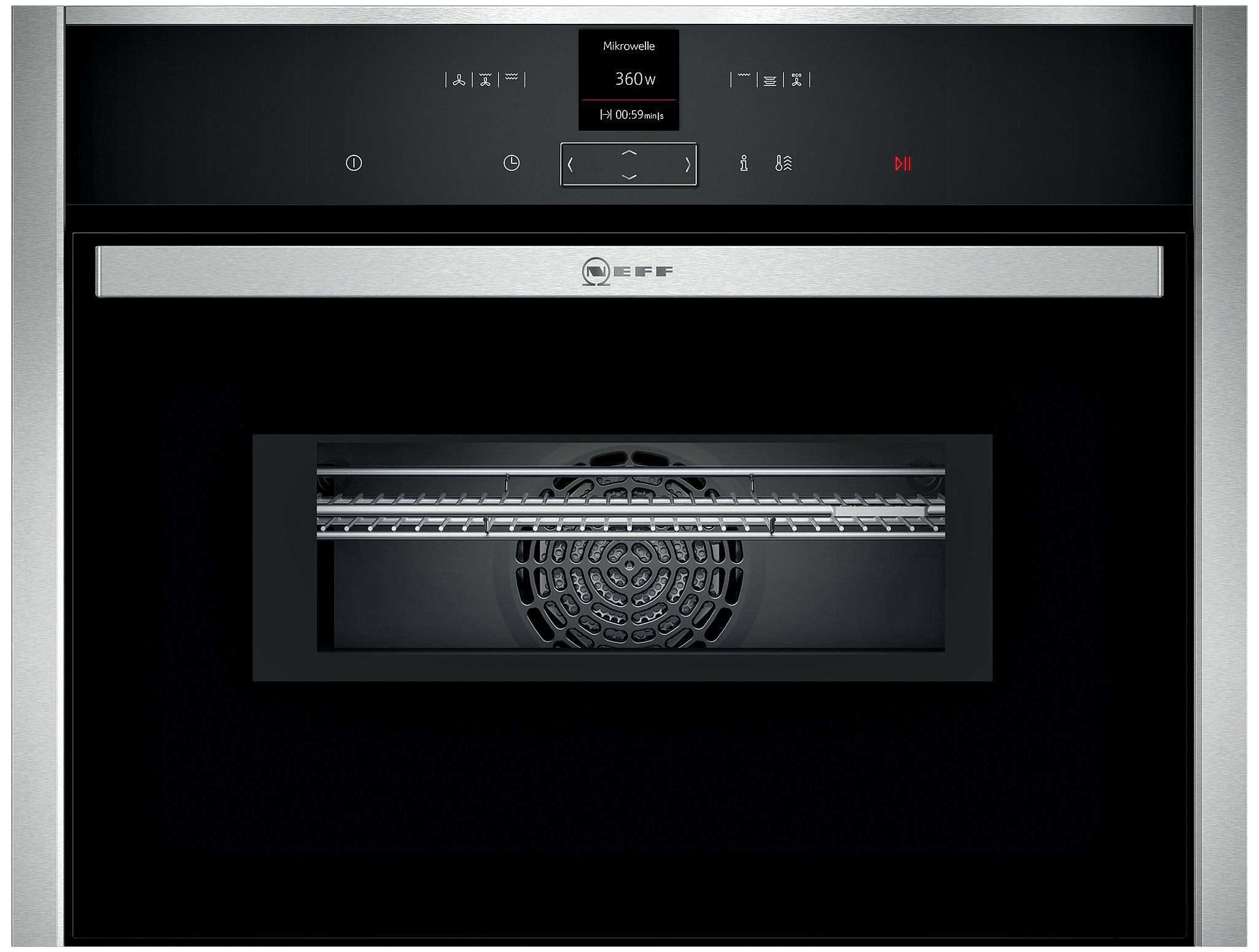 Image of NEFF C17MR02N0B N70 Built-In Multifunction Combination Microwave Compact Oven - Stainless Steel