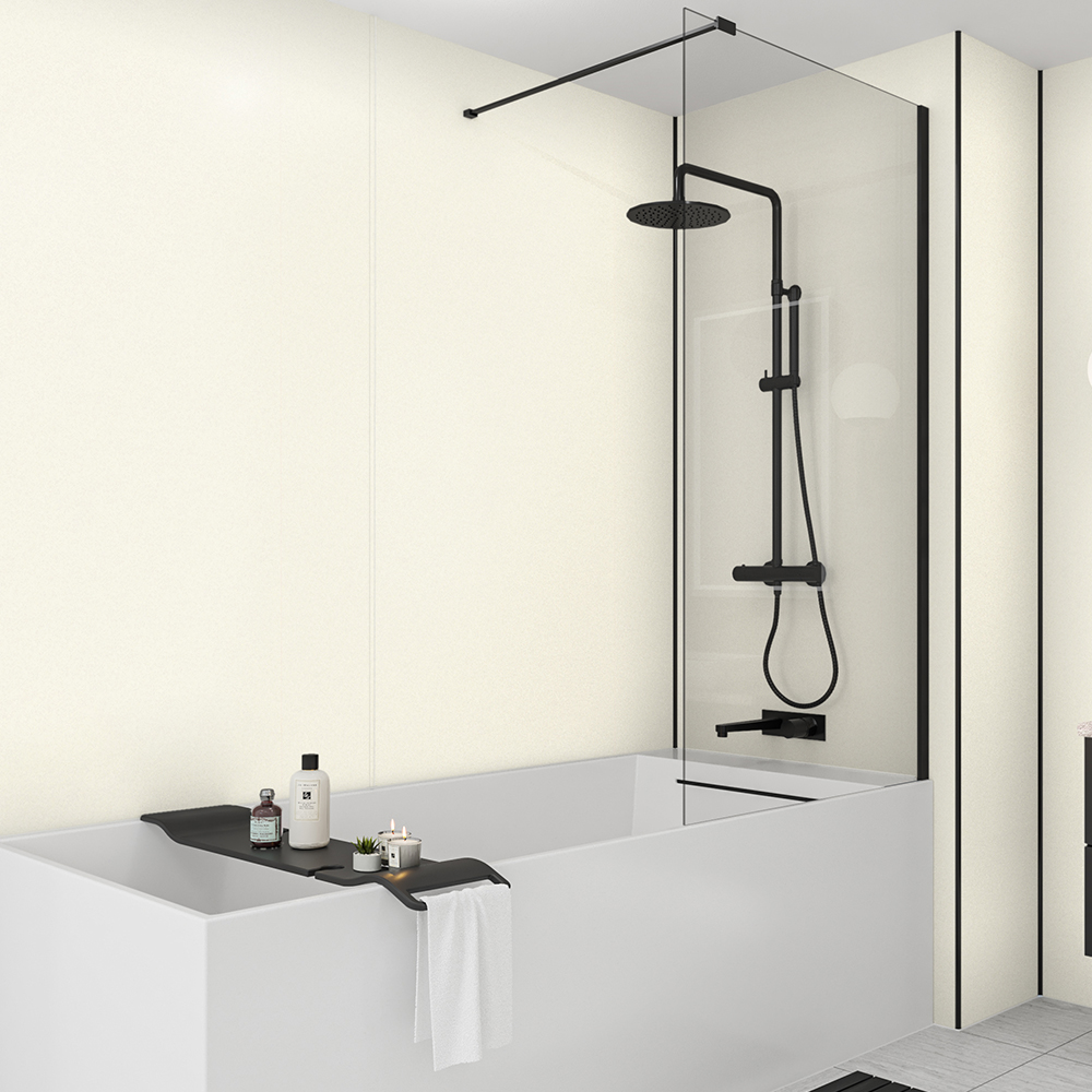 Mermaid Pearl Gloss Laminate Single Shower Panel - 2400 x 900mm