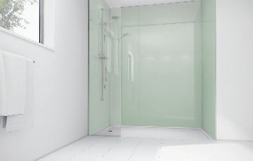 Image of Mermaid Mint Acrylic 3 sided Shower Panel Kit 1200mm x 900mm