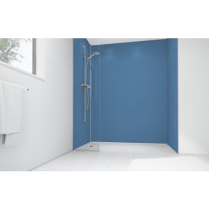 Image of Mermaid Blue Lagoon Matt Acrylic Shower Single Shower Panel 2440mm x 1200mm