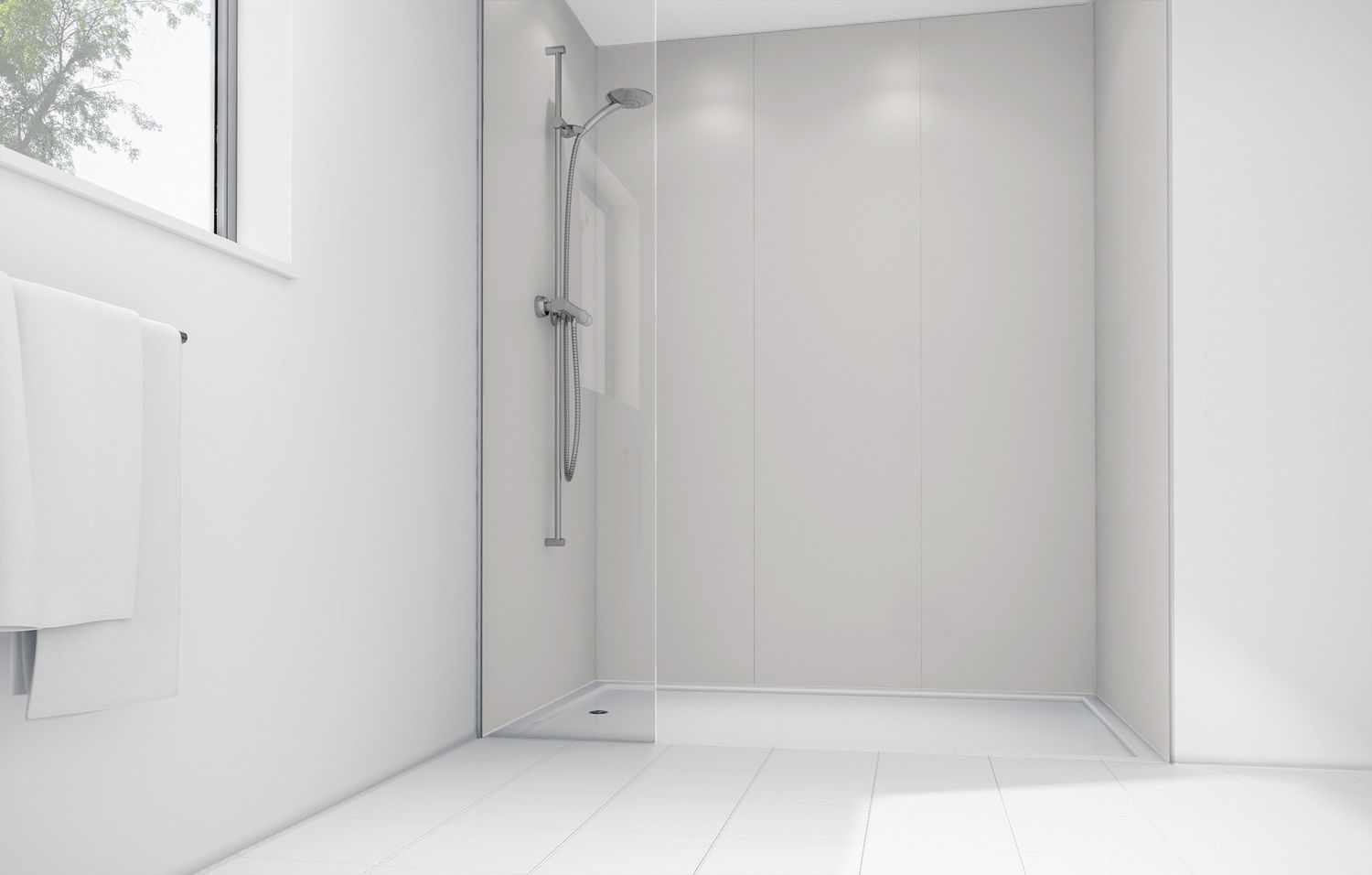 Mermaid Sugar Matt Acrylic Single Shower Panel - 2440 x 1200mm