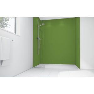 Mermaid Forest Green Matte Acrylic 2 Sided Shower Panel Kit