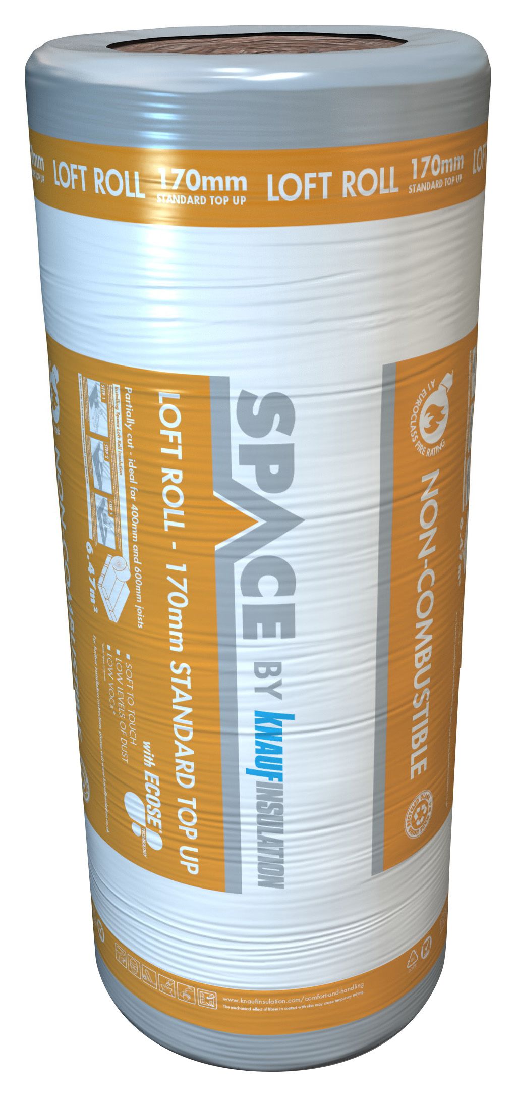 Image of Knauf Insulation Space Standard Top Up 170mm Loft Roll - 6.47m²