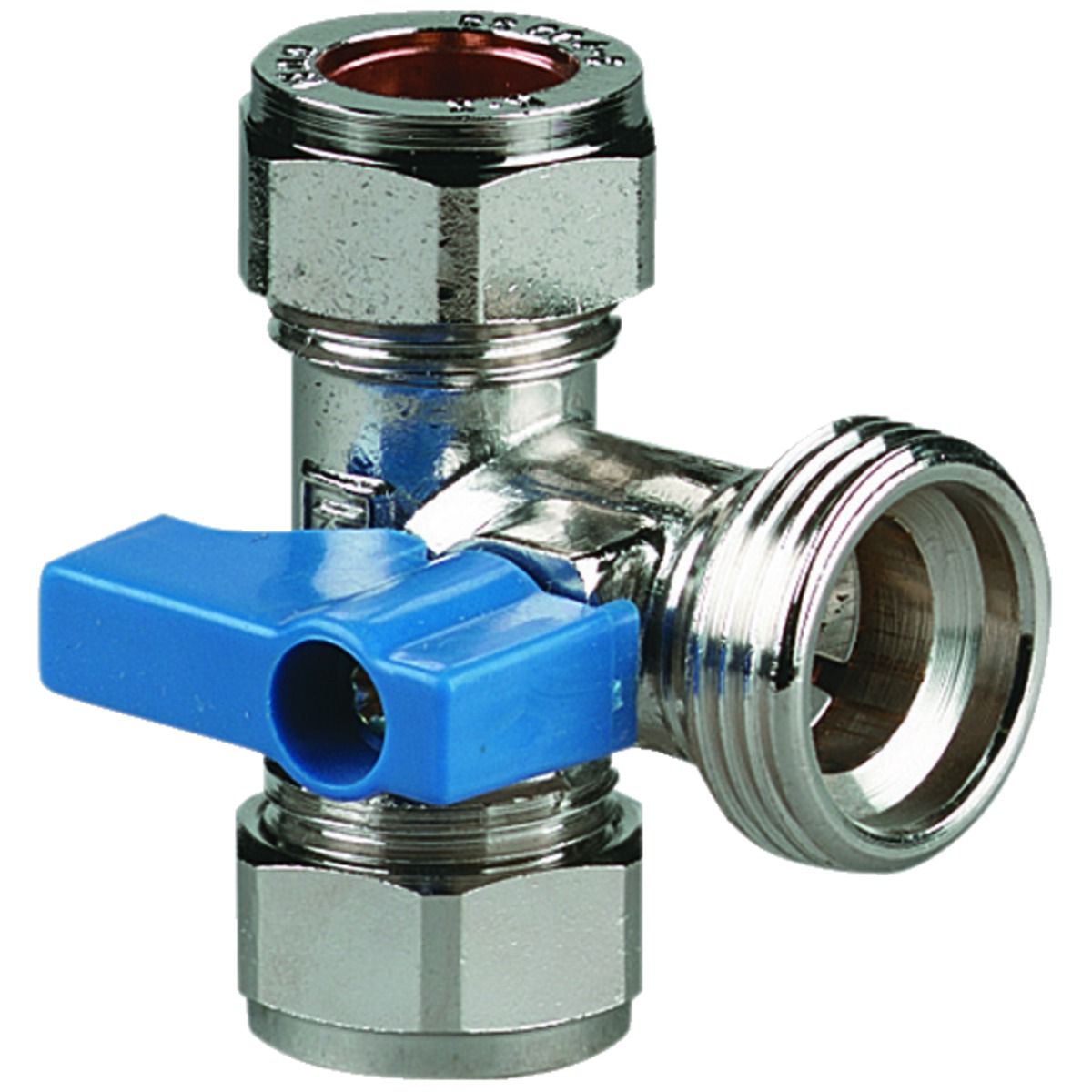 Image of Primaflow Washing Machine Tee Valve - 3/4 X 15mm