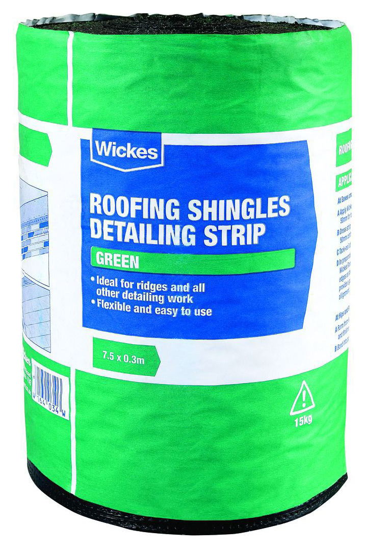 Image of Wickes Green Roof Shingle Detail Strip - 0.3m x 7.5m