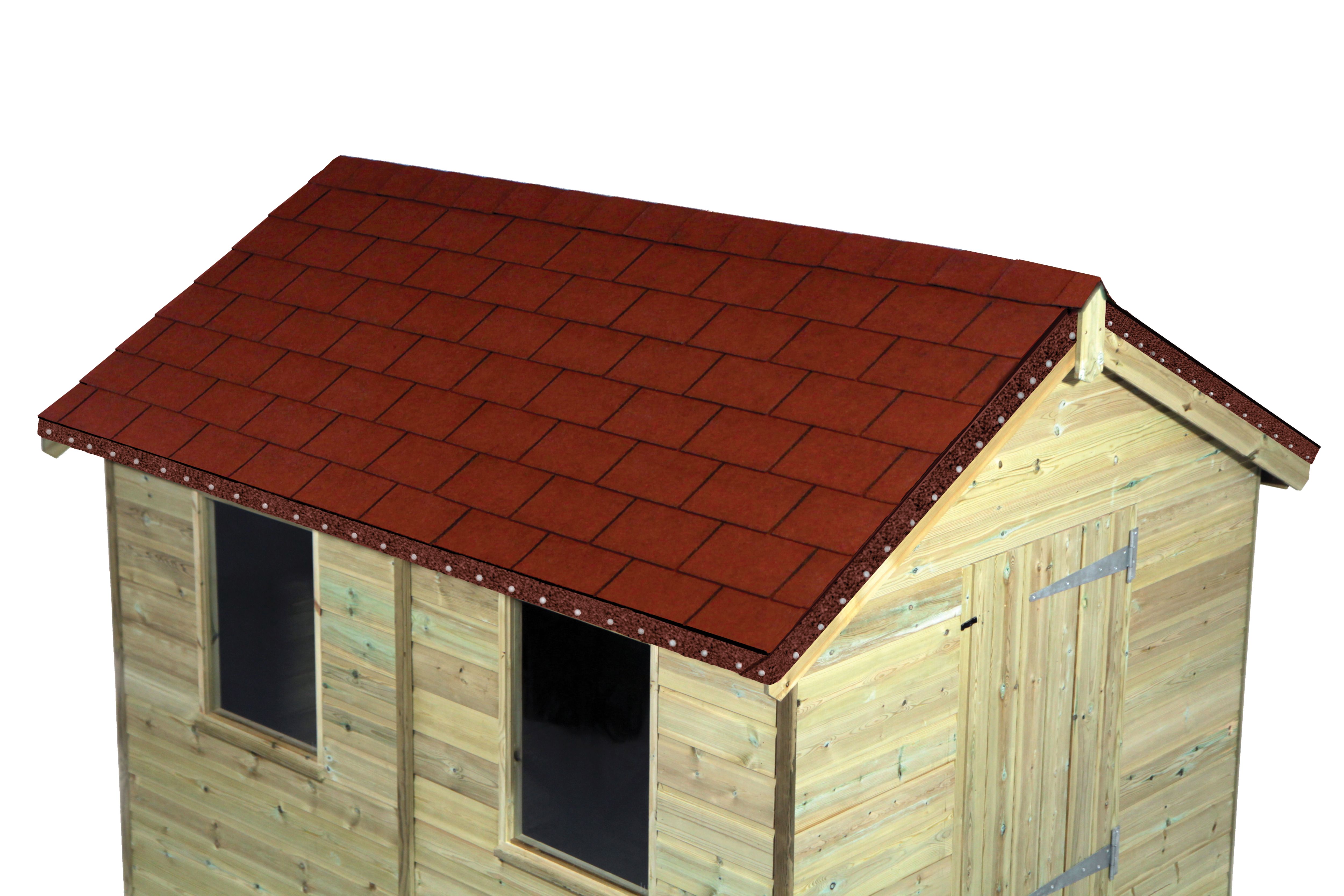 Onduline Bardoline Red Roofing Shingles - 2m2 - Pack of 14