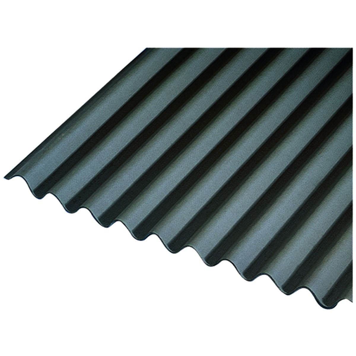 Image of Onduline Black Bitumen Corrugated Roof Sheet - 950mm x 2000mm x 3mm