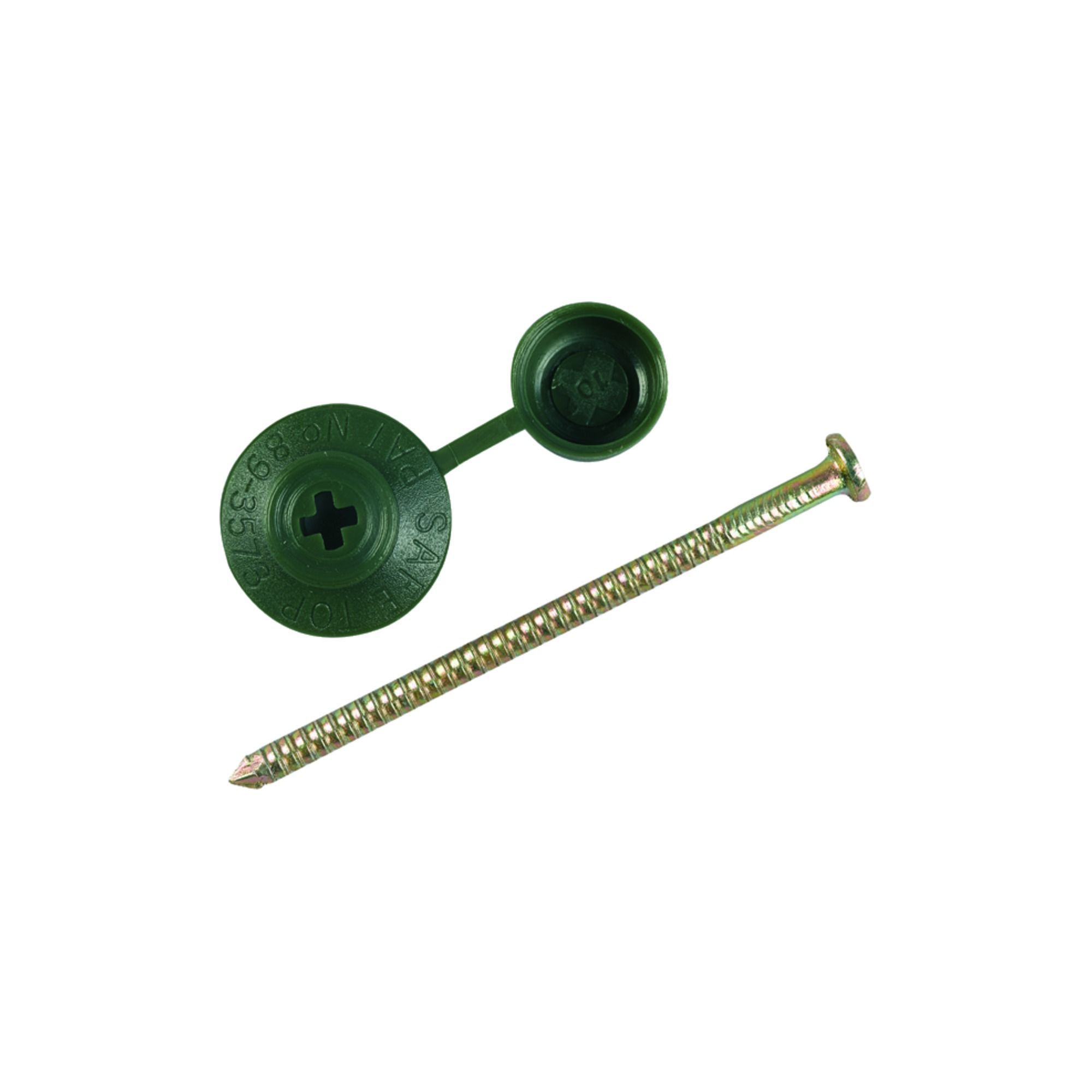 Image of Onduline Green Safe Top Nail - 70mm - Pack of 100