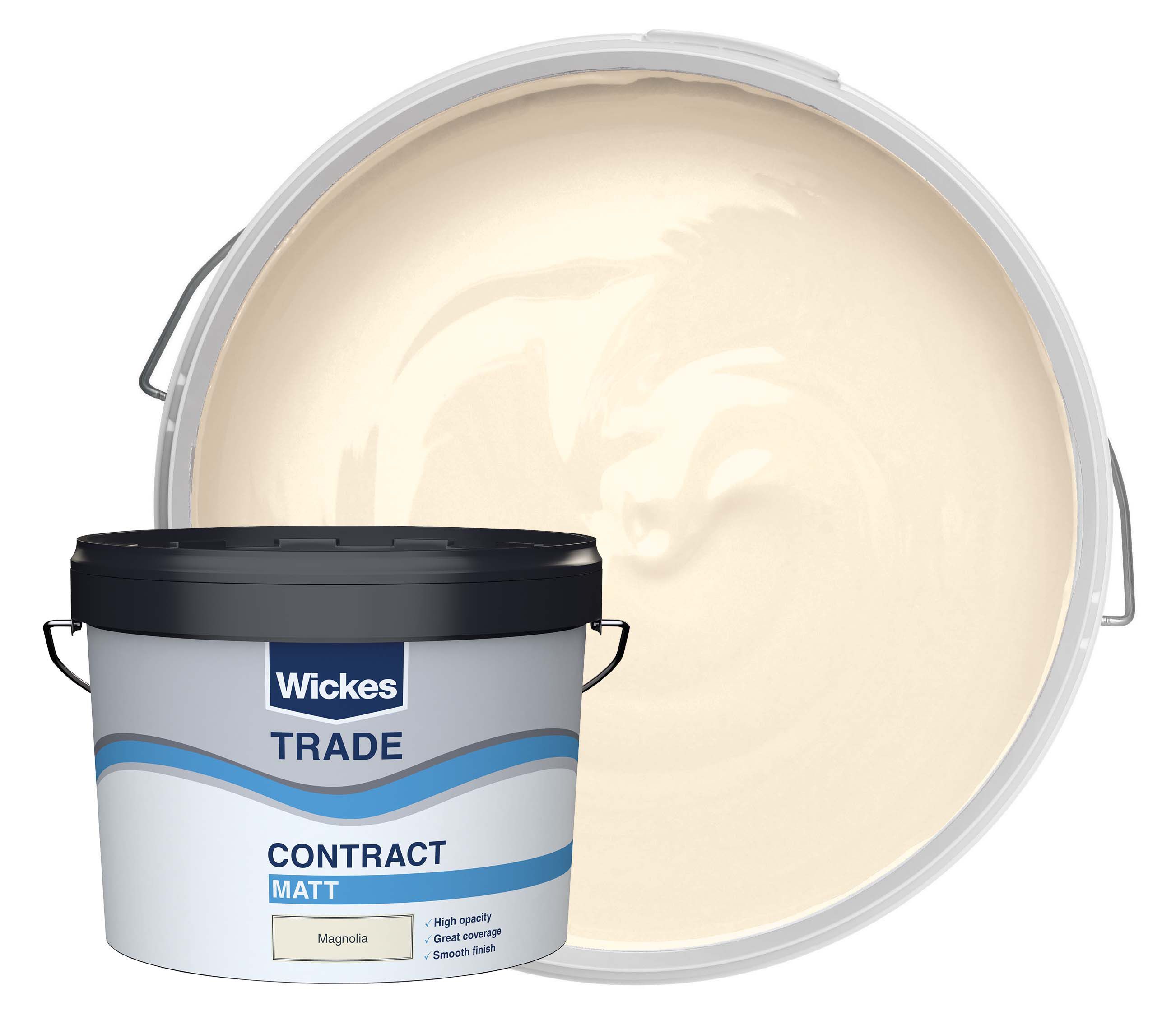 Image of Wickes Trade Contract Matt Emulsion Paint - Magnolia - 10L
